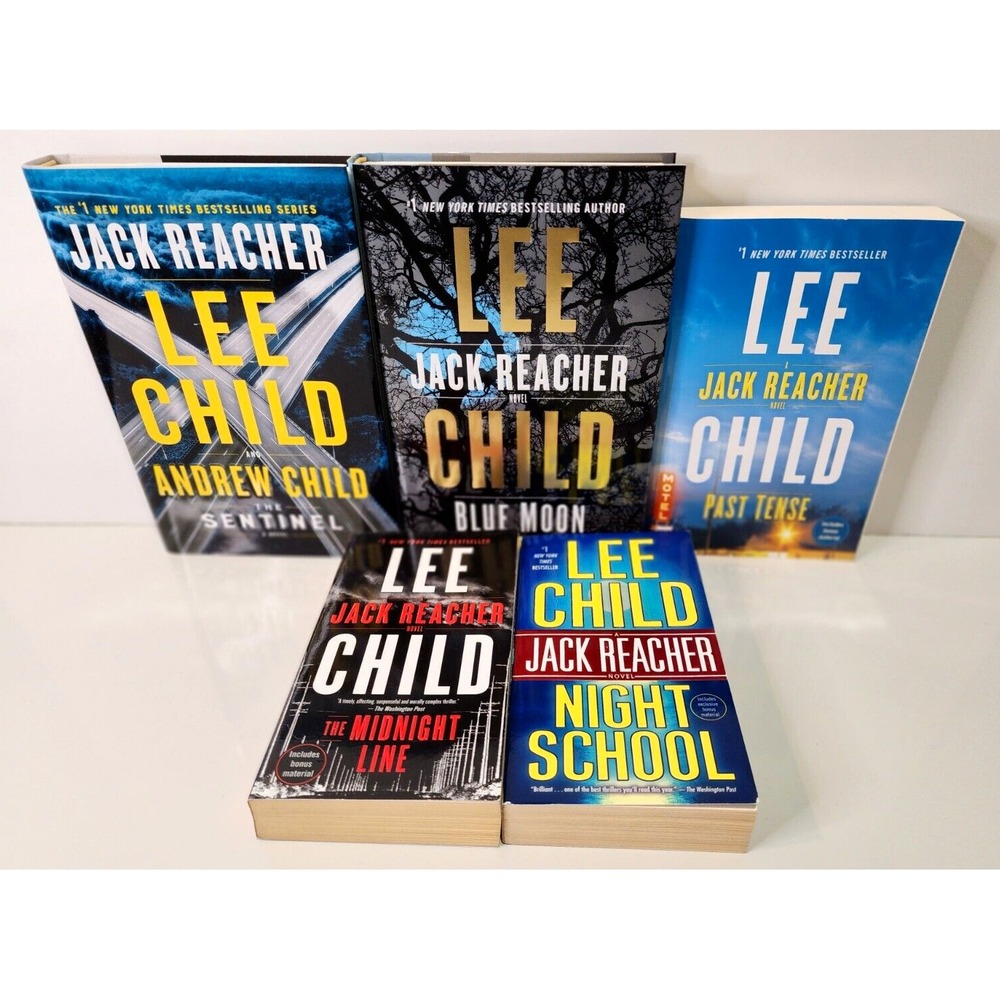 Lee Child JACK REACHER Series Book Lot of 5 - 2 HCDJ First Editions & 3 PBs
